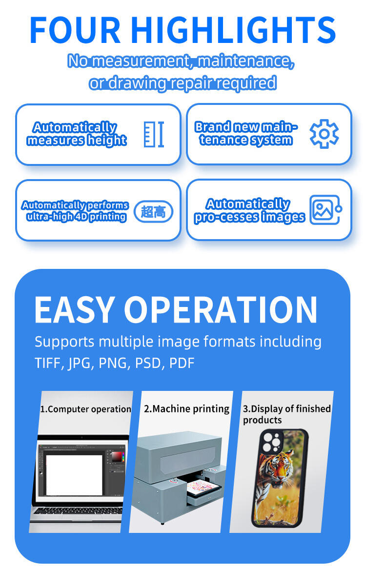 New A4 Size Flatbed UV Ink Phone Cover Printing Machine 1-Year Warranty DTF Sticker Printer UV A4 Uv Printer factory