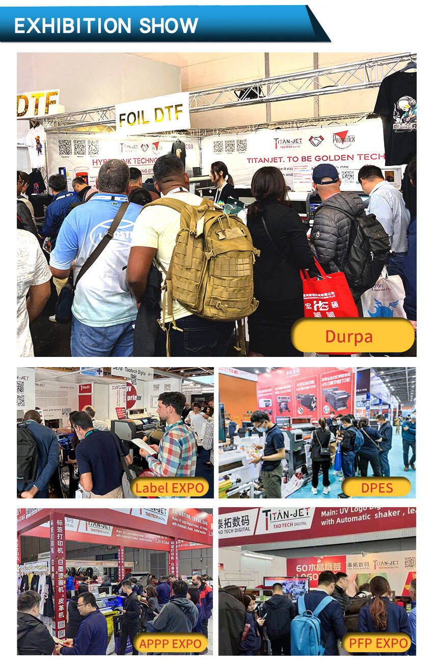 Titanjet 6-Head DTF Printer Epson I3200 A1 High Speed With Purifier Automatic Cycle Powder T-Shirt Digital Printing manufacture