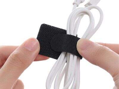 DIY Cable Management with Hook & Loop Self Adhesive Dots