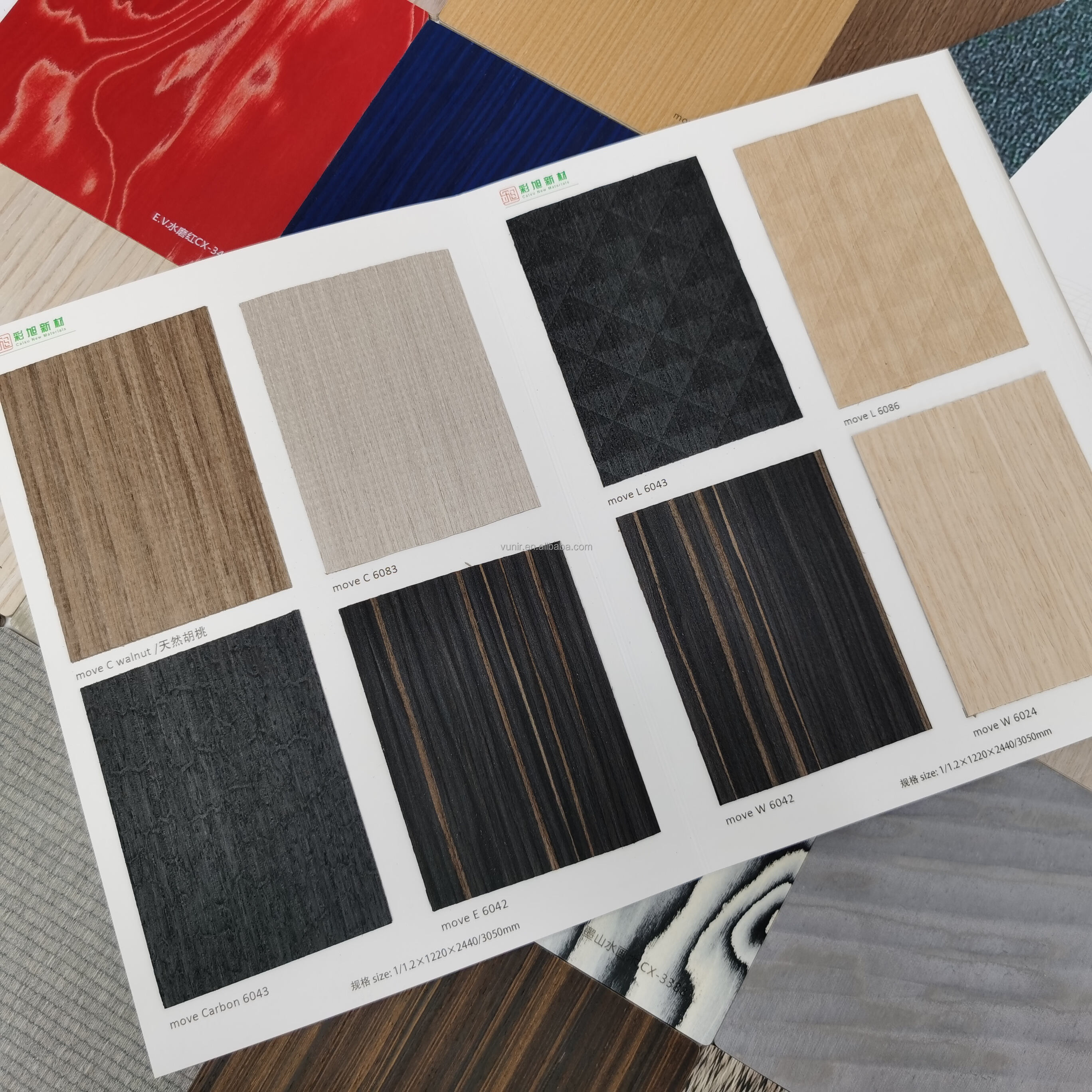 Vunir 1mm Engineered Recon Wooden Veneer Hot Selling 3D Textured Eco-Friendly for Hotel Plywood Door Skin details