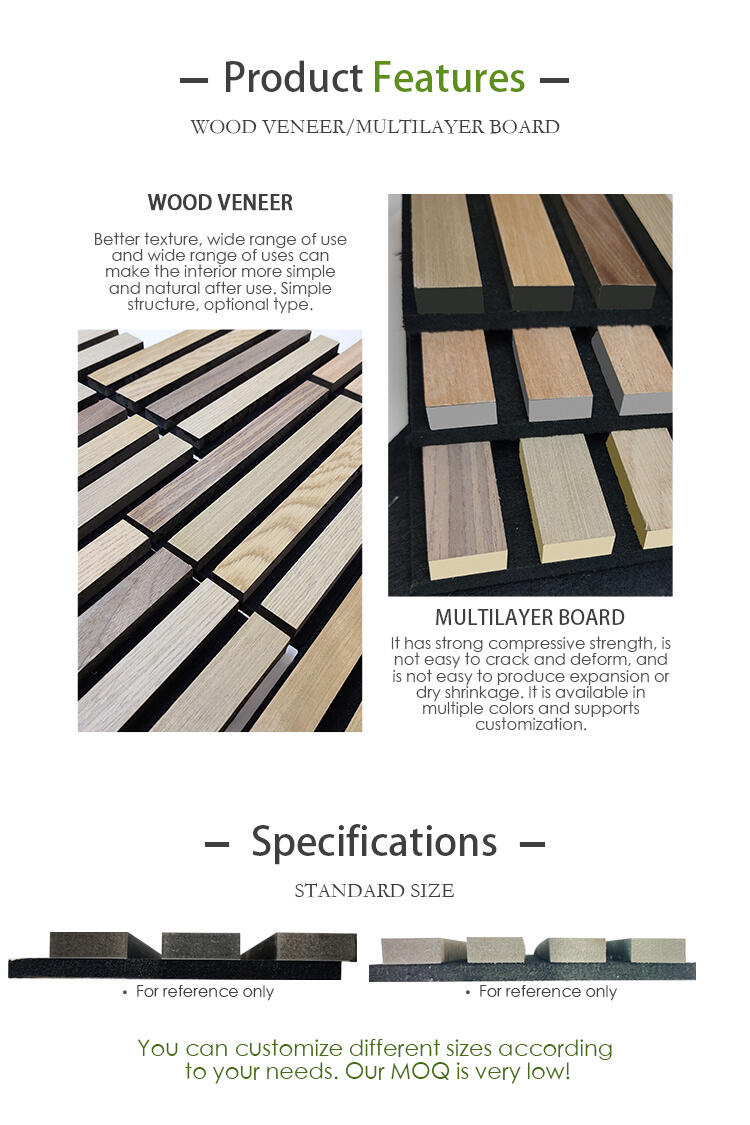 Vunir Customized Modern Office Acoustic Wooden Slat Wall Panels Soundproofing MDF PET Board for Studio Sound Absorption supplier