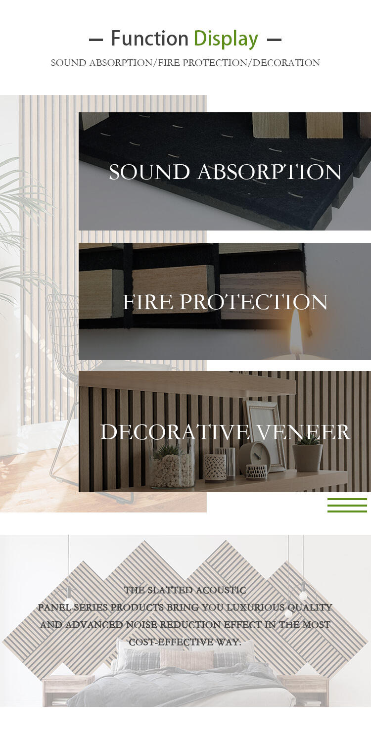 Vunir Customized Modern Office Acoustic Wooden Slat Wall Panels Soundproofing MDF PET Board for Studio Sound Absorption factory