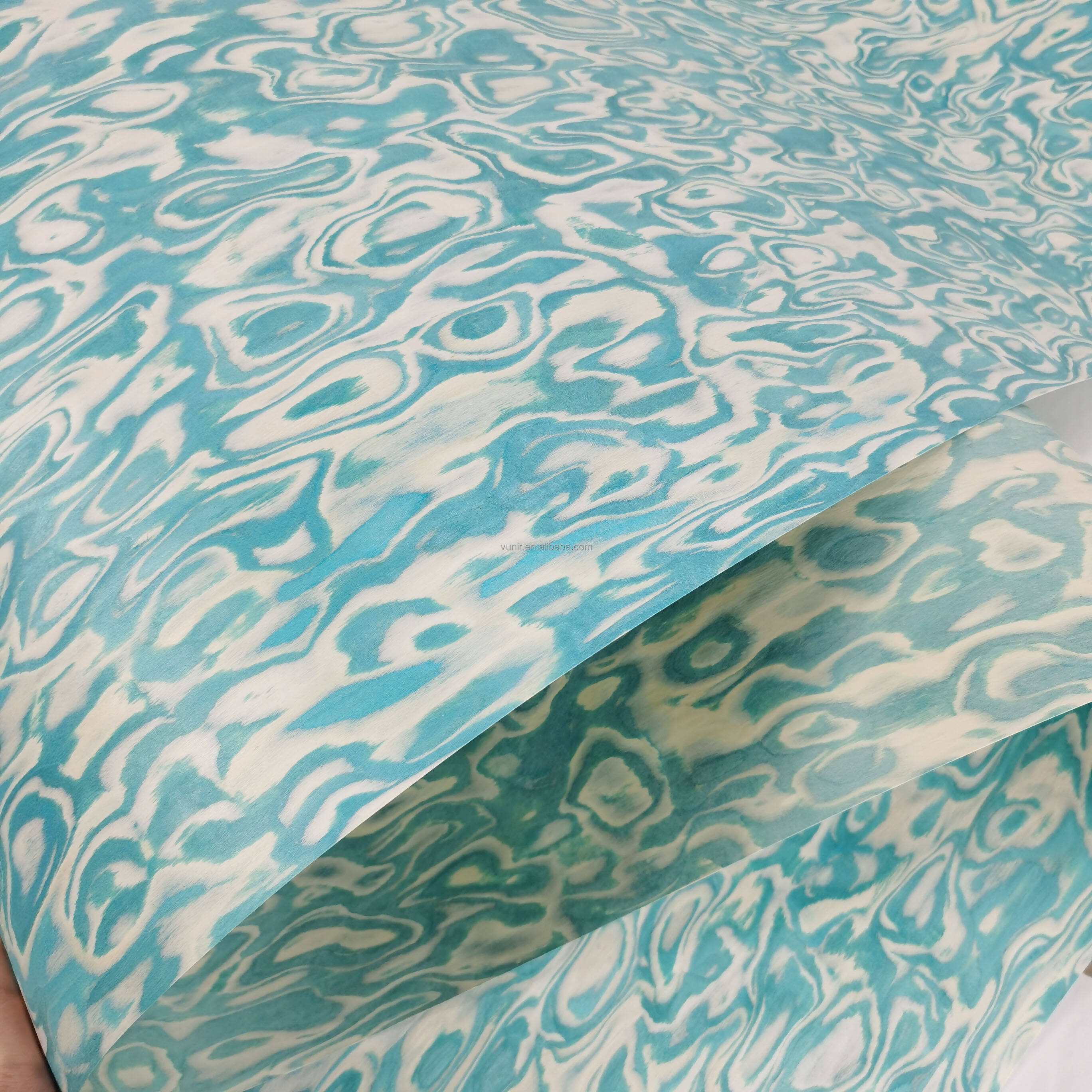 Vunir Colorful Blue Engineered Wood Veneer for Home & Hotel Furniture Decoration factory