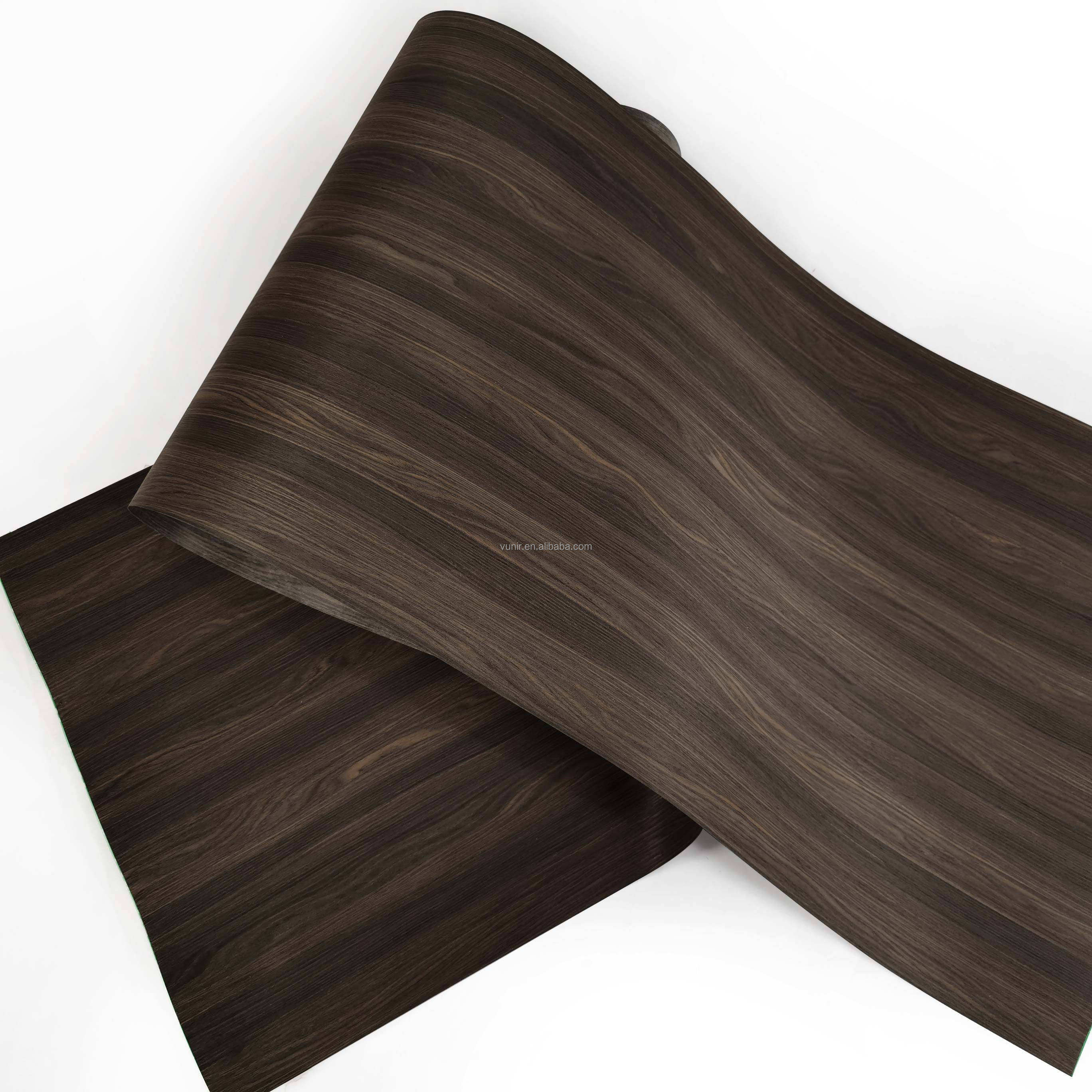 Vunir Half-Crown Smoke Reconstituted Recon Veneer Wood Skin Veneers for Furniture & Hotel Plywood Wall Panels factory