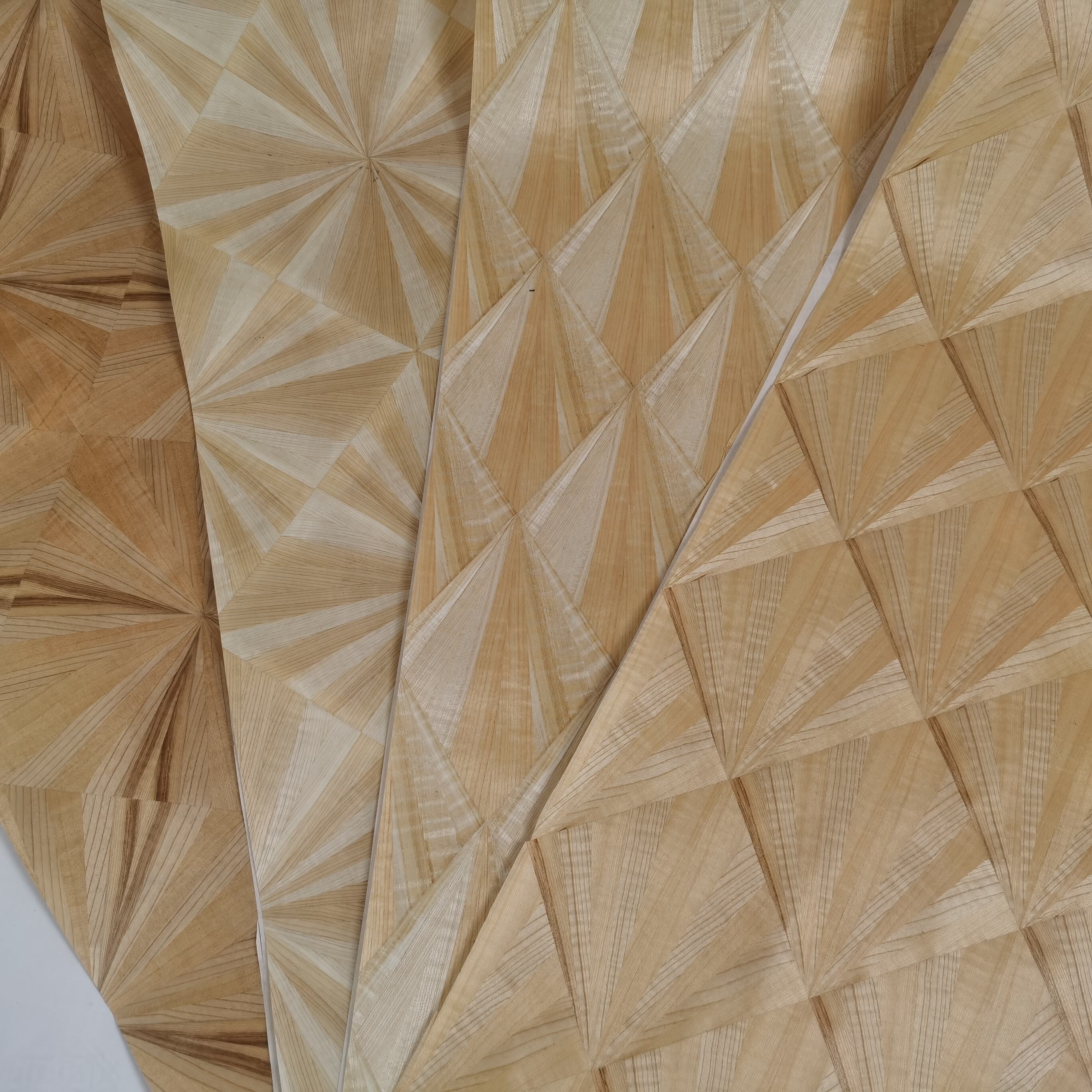 Delicately Handcrafted Splicing Wood Veneer Design for Hotels Factory Price supplier