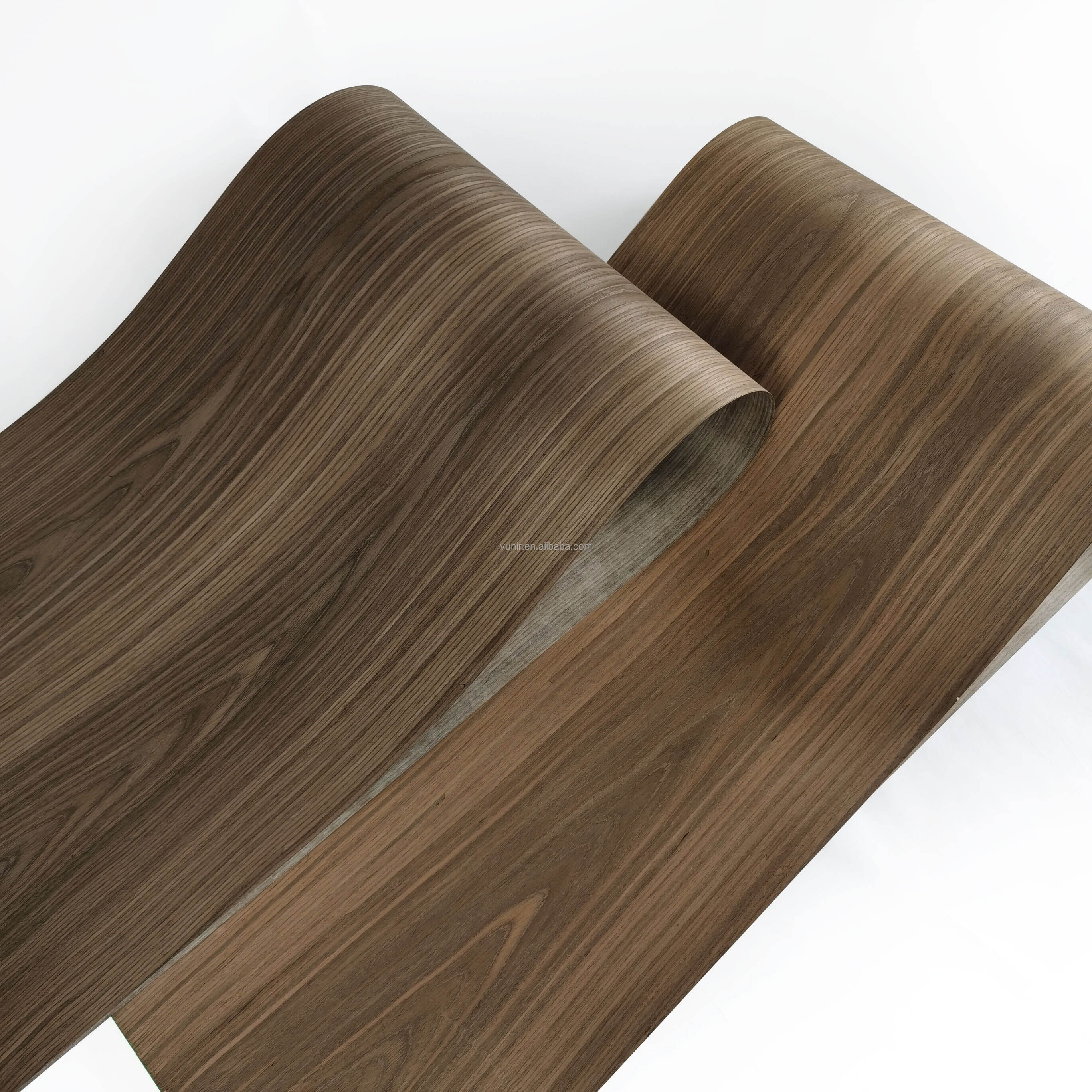 Vunir Smoke Walnut Crown Reconstitute Recon Veneer Wood Skin Veneers for Furniture Plywood Wall Panels details