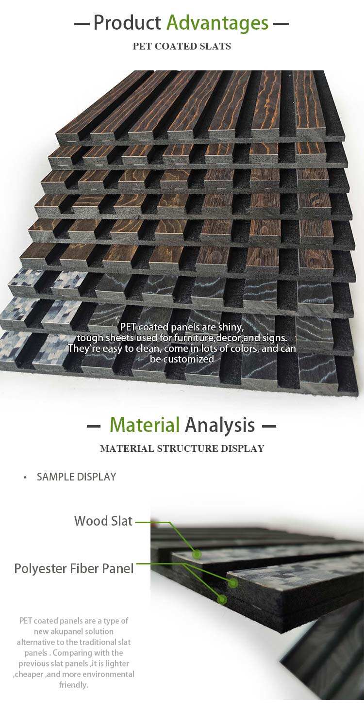 Colorful Acoustic Ceiling Panel with Veneers Durable Wood Slat Panels for Hotel Use supplier