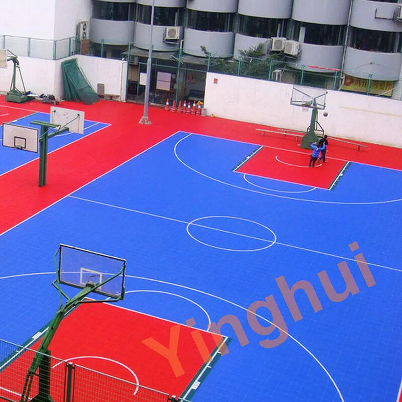 O-04 Multipurpose Sports Golv Pp Plattor Basketplan Plast Gym Golvsystem