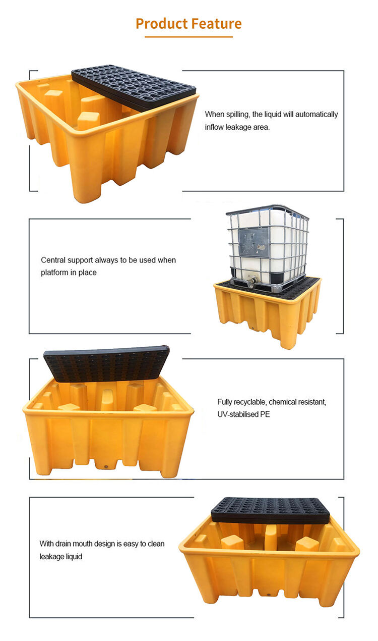 Plastic pallets heavy duty plastic IBC spill container pallets for sale details