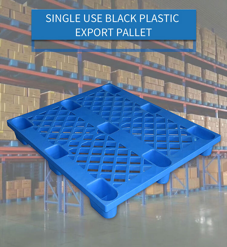 1200mm*1000mm*135mm 4 way entry 9 runners turnover use large plastic stacking pallet for sale factory