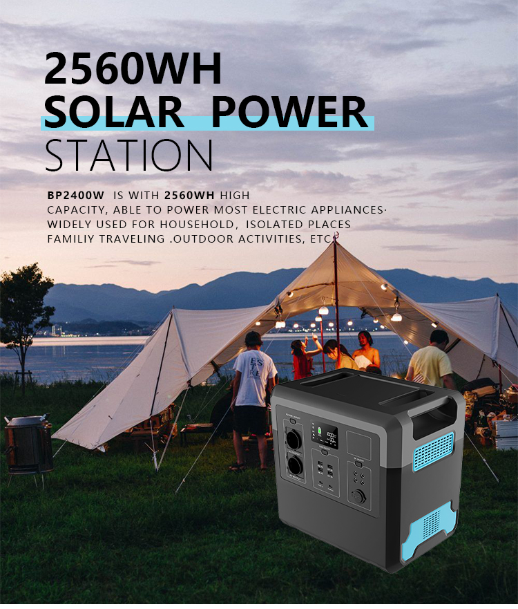 1500w 2400w Charge Backup Camping Outdoor Lifepo4 Battery Energy System Supply Portable Solar Power Station supplier