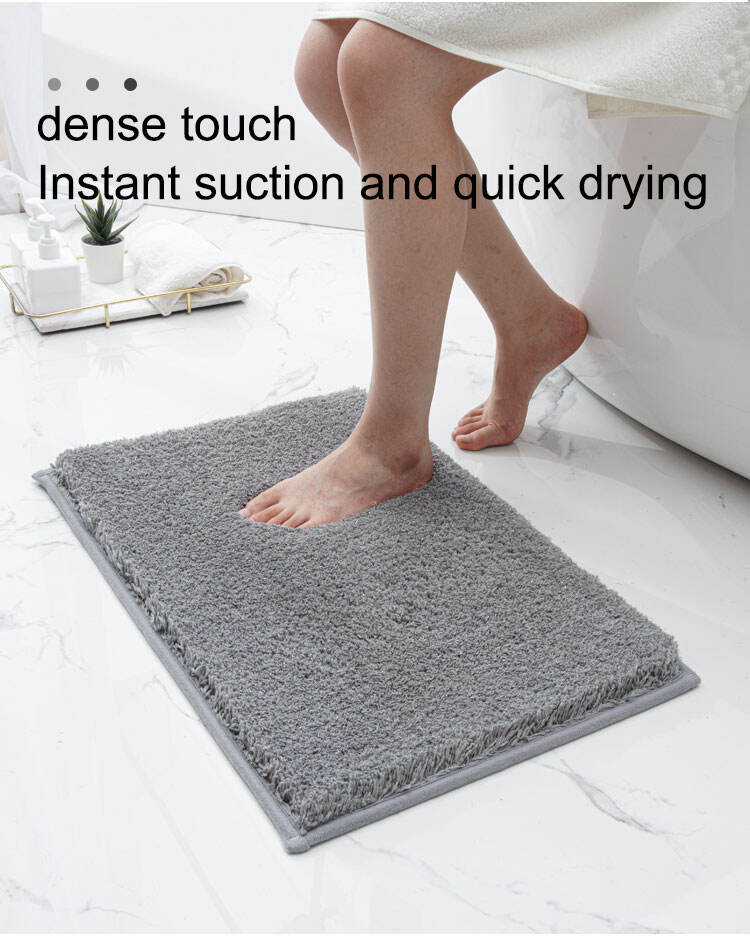 YFL Non slip Chenille Bath mat 3 pieces sets bath mat absorbent bathroom rug manufacture