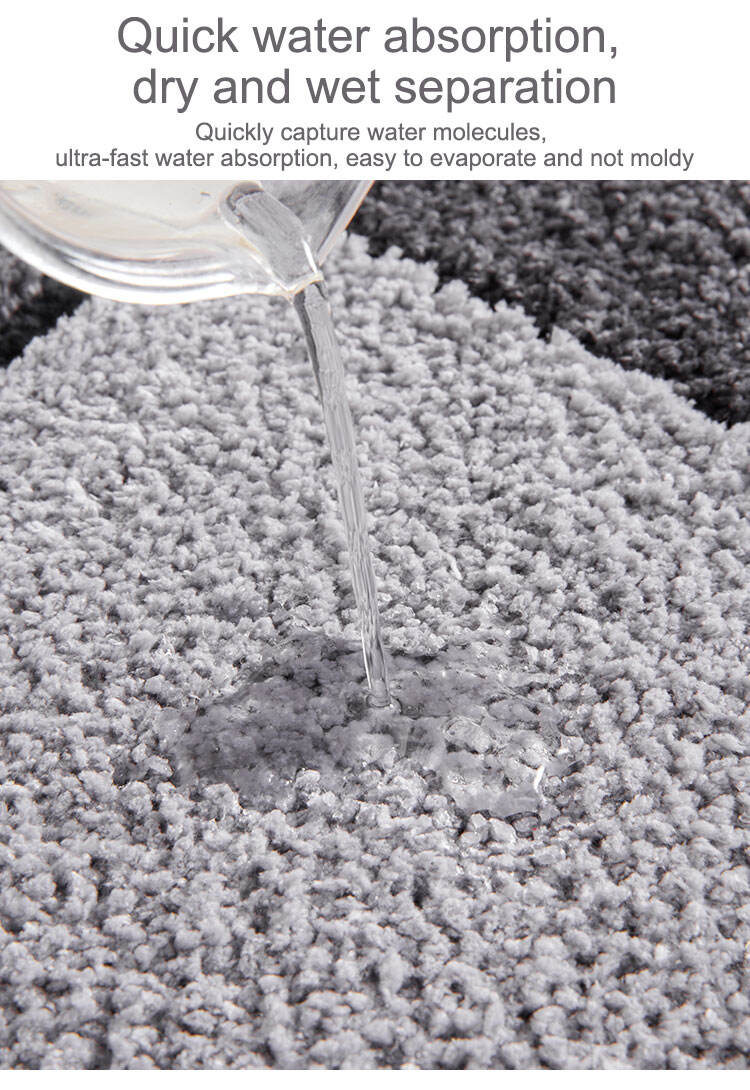 2023 New Products Bathroom Soft microfiber bath mat anti slip custom super absorbent bath rugs manufacture