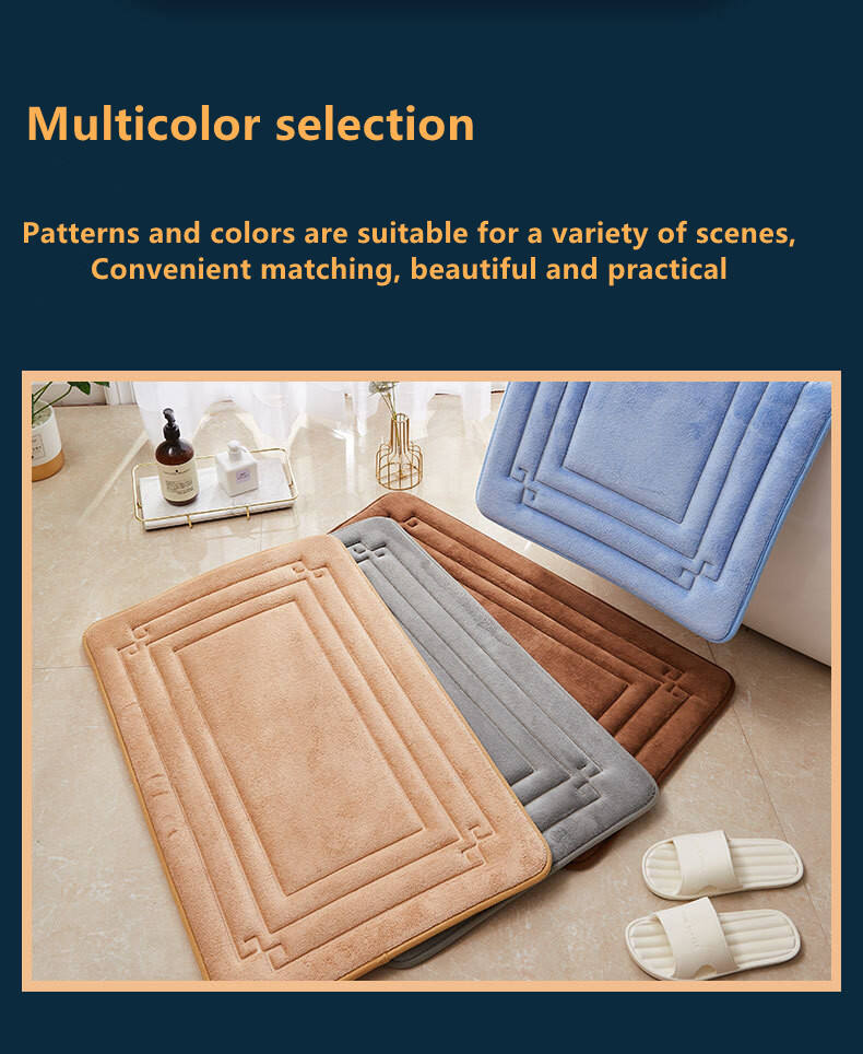 Household Bathroom Sponge Absorbent Carpet Back Shaped Bathroom Floor Mat Bedroom Study Entrance Foot Mat Cheap Price details