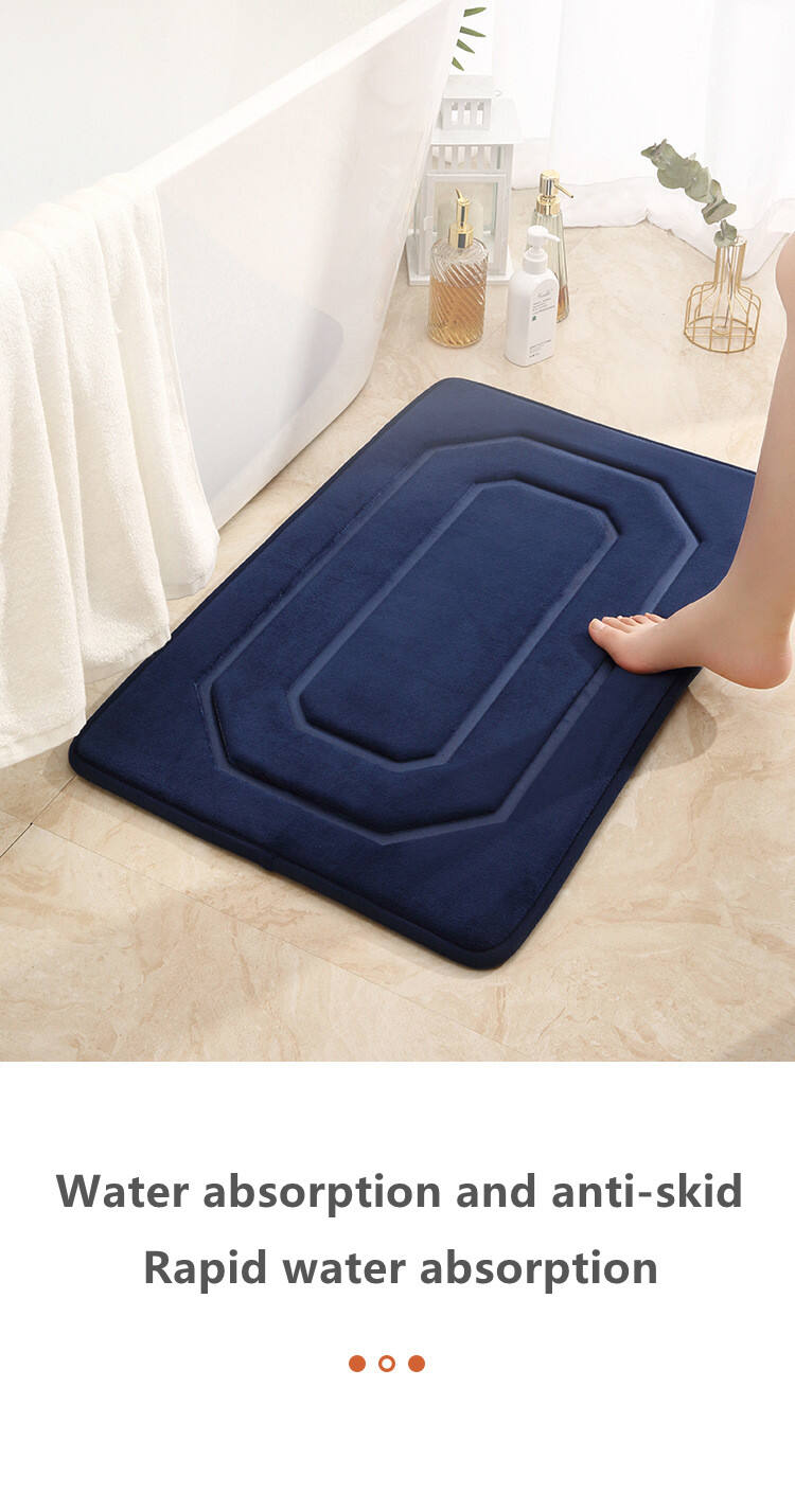 Customizable Solid Color Memory Foam Bath Mat - Luxury Non-Slip Bathroom Rugs and Mats, High-Absorbency Washable Bath Mats for Bathroom, Ideal for Bedroom, Living Room, and Hot Tub Mats supplier