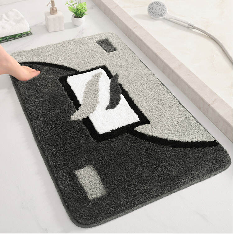  Custom Shaggy Microfiber Bathroom Mat For Bath Children Quick Dry Bath Mat Soft Luxury Hotel Door Carpet Shower Mat manufacture