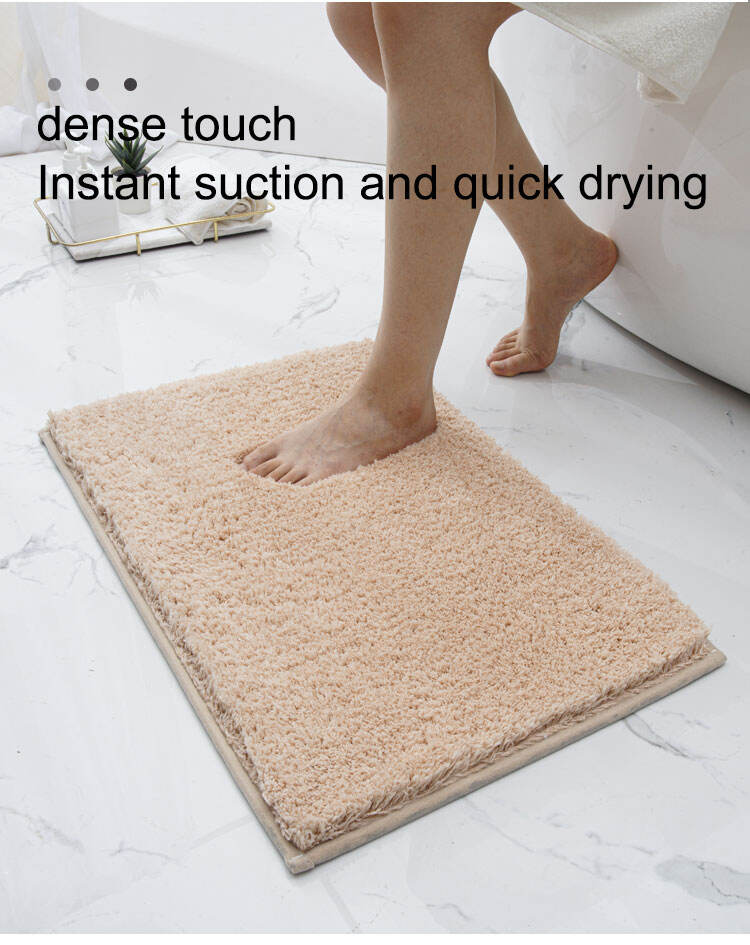 YFL Floor Mat Quick Dry Customised size colors Non Slip Bathroom Rugs super absorbent Anti Slip Soft Diatomite Bathroom Mat details