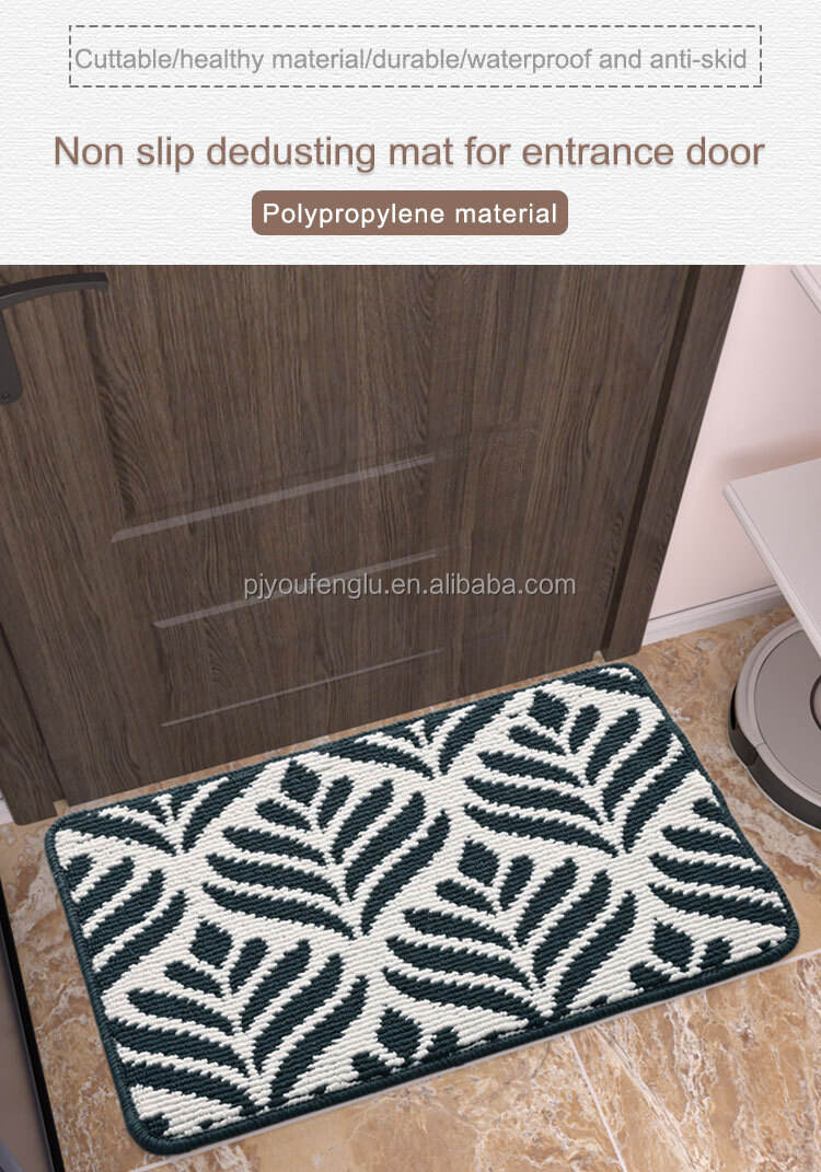 2023 YFL New Design floor mat anti slip mat carpet Home Front Door mat TPR Rubber Outdoor Coir Doormat manufacture