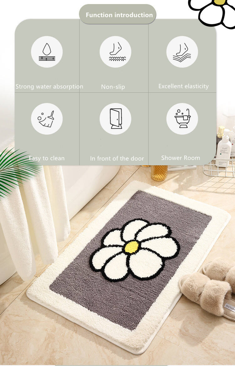 Custom Environmental Protection Bathroom Non Slip Mat Living Room Bedroom Washable Mat manufacture