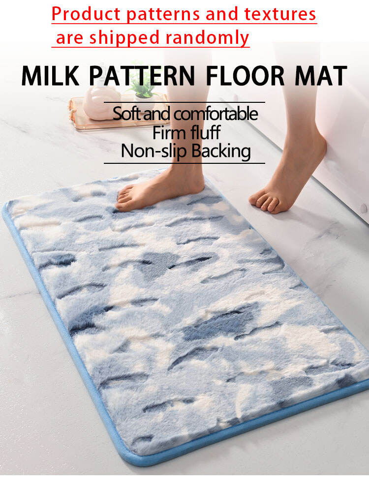 Hot Sale Super Absorbent Faux Rabbit Fur Bath Mat - Non-Slip, Waterproof, Easy Clean, Anti-Fatigue Bathroom Rug, Plush Microfiber Bath Mats for Bathroom, Ideal Floor Mats for Home factory