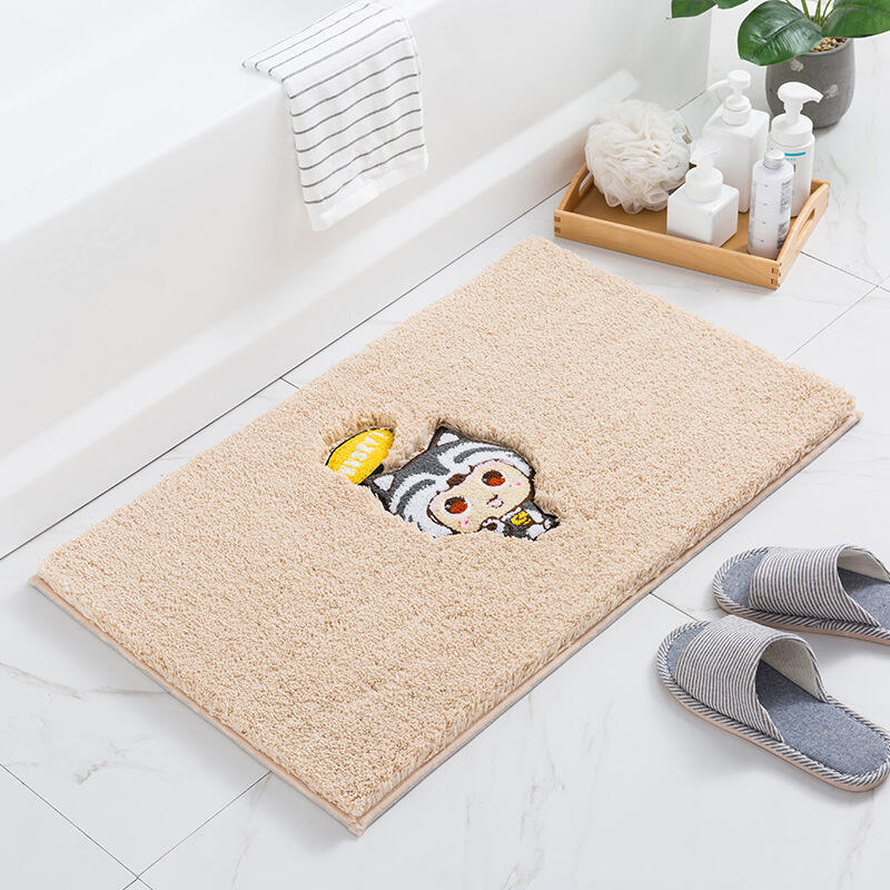 Home Bedroom Carpet Floor Mat Bathroom Thickened Bathroom Non-Slip Absorbent Foot Mat Rugs factory