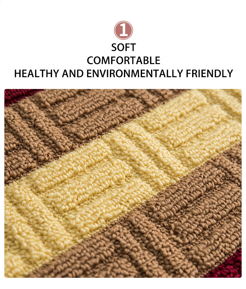 Dust Control Home 100% polyester Curly process floor mat TPR backing indoor and outdoor kitchen bathroom door mat details