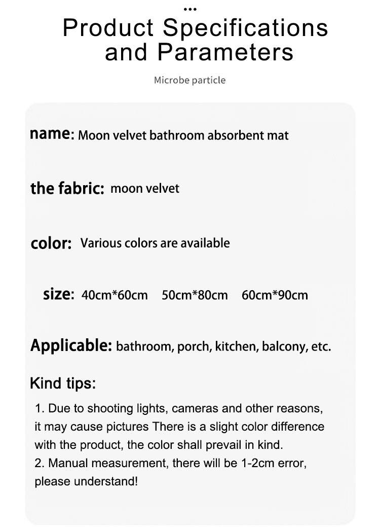 Quick Drying Moom Velvet Bathroom Rug Mats Soft Plush Anti-Slip Super Water Absorbent Bath Rugs Floor Mat factory