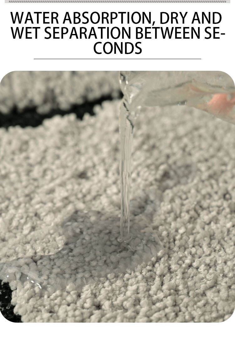 Custom Fluffy Leaf Shape Microfiber Shower Carpet Quick Dry Microfiber Tufted Bath Rug Non Slip Bath Mats details