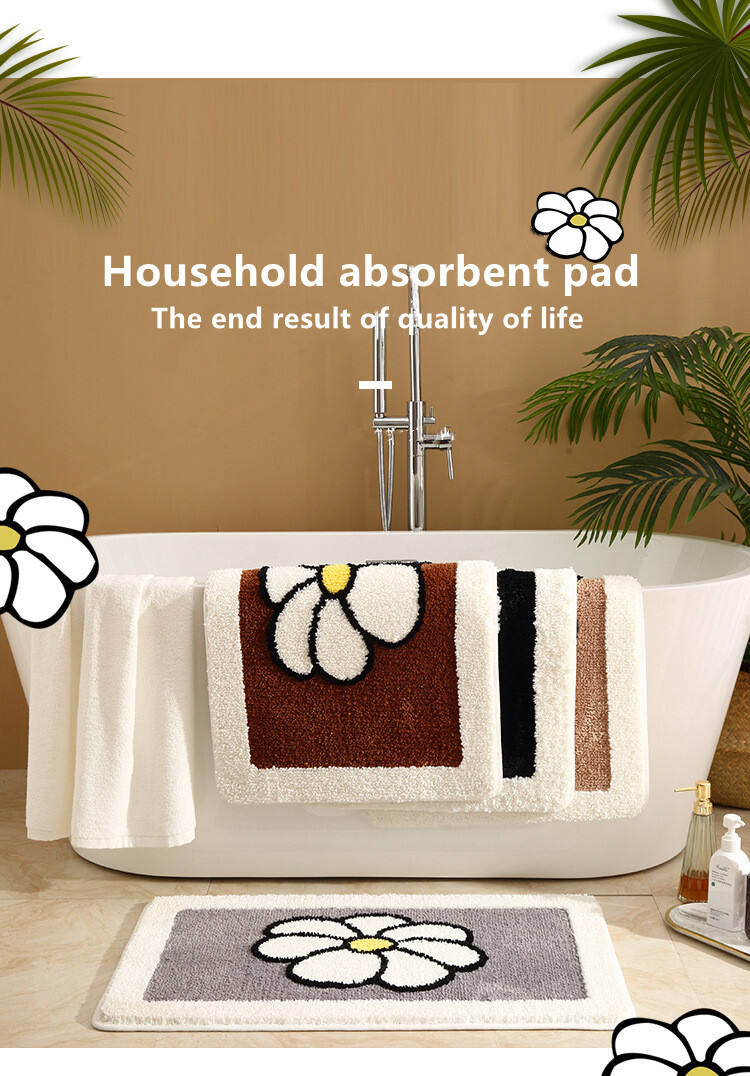 Custom Environmental Protection Bathroom Non Slip Mat Living Room Bedroom Washable Mat supplier