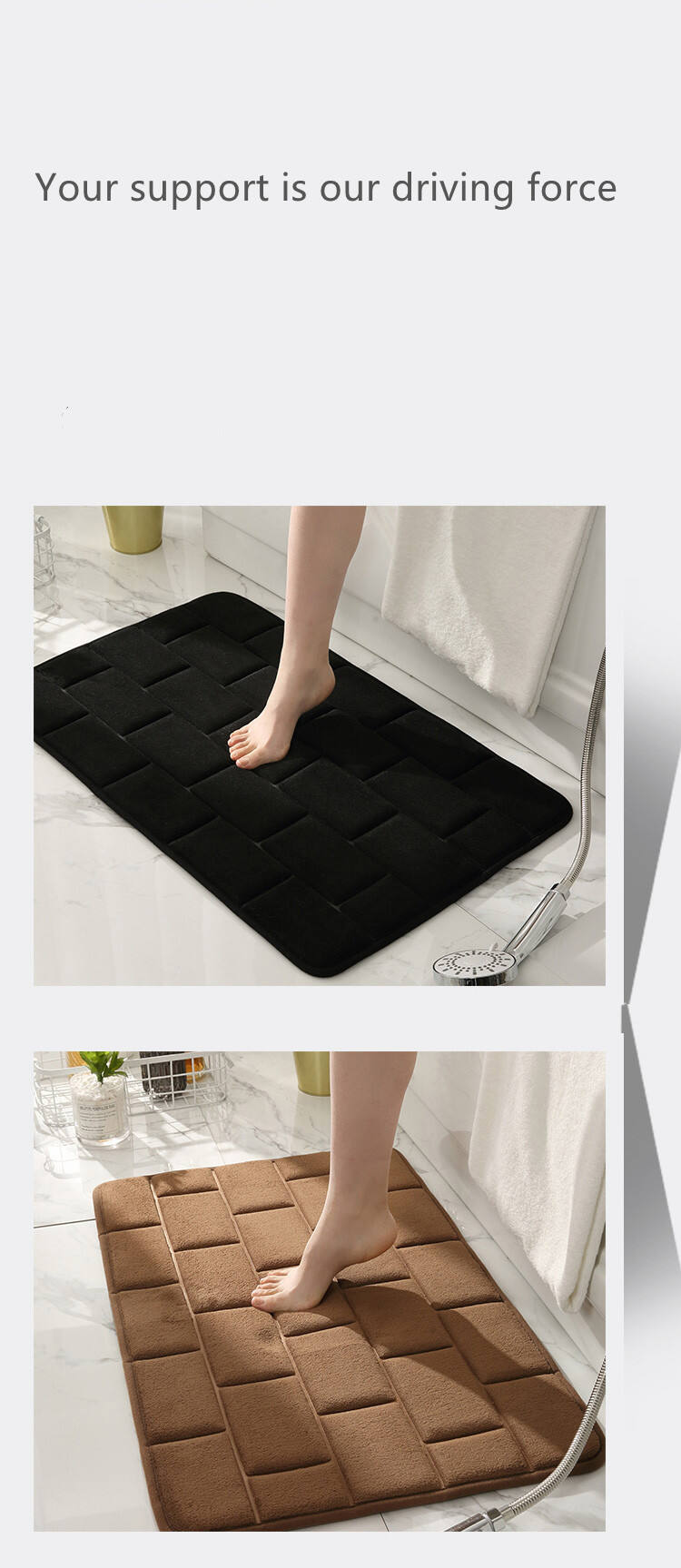 Wholesale Custom Door Mat Logo Floor Mat Washable Customized Bathroom Absorb Water Floor Door Mat supplier