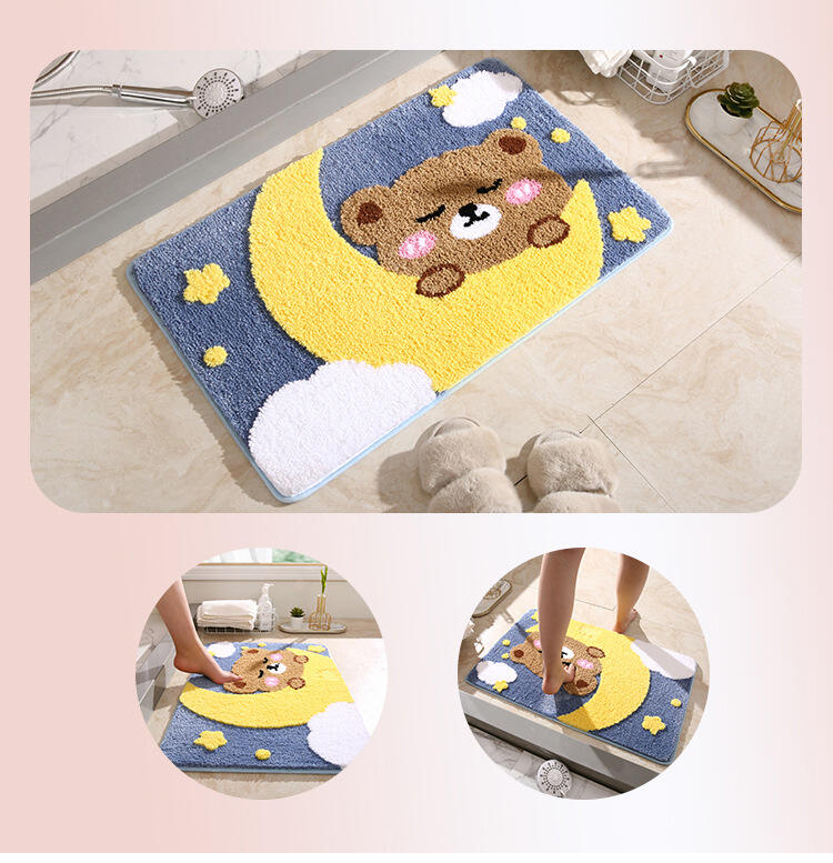 Customizable Cartoon Design Non-Slip Modern Rug for Kitchen Bathroom Bedroom & Hallway Handmade Machine Made Mat for Kids' Space manufacture