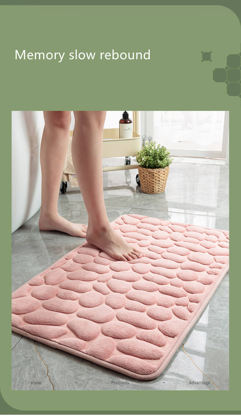 Super Absorbent Carpet Bathroom Rug Non-Slip Bathmats Rug Bathroom Mat Set Durable Fast Drying Memory Foam Bathmat supplier