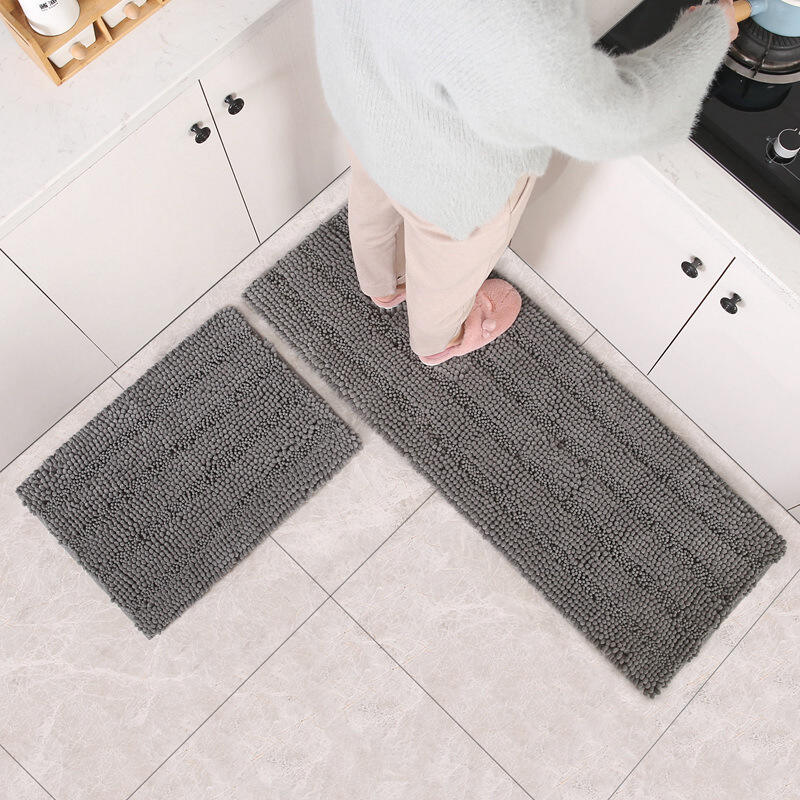 Hot Selling Chenille Floor Mat Bathroom Bedroom Water Absorbent Non Slip Mat factory