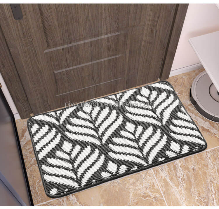 2023 YFL New Design floor mat anti slip mat carpet Home Front Door mat TPR Rubber Outdoor Coir Doormat manufacture