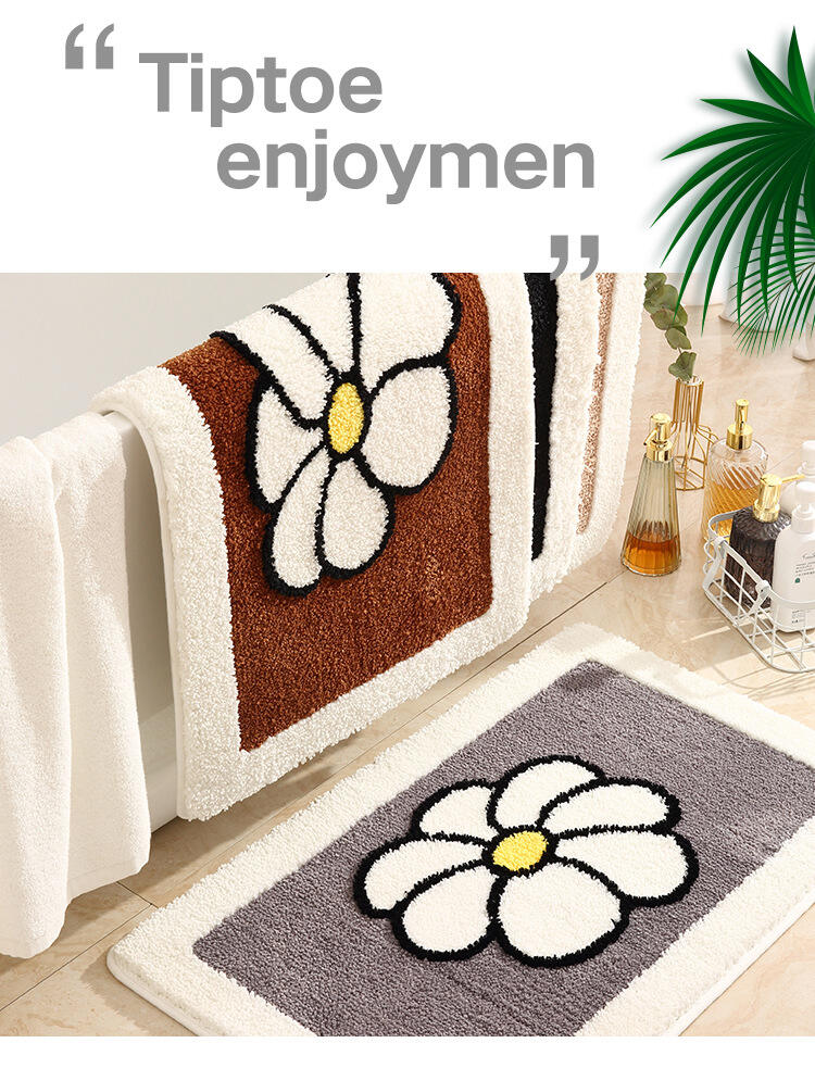 Custom Environmental Protection Bathroom Non Slip Mat Living Room Bedroom Washable Mat manufacture