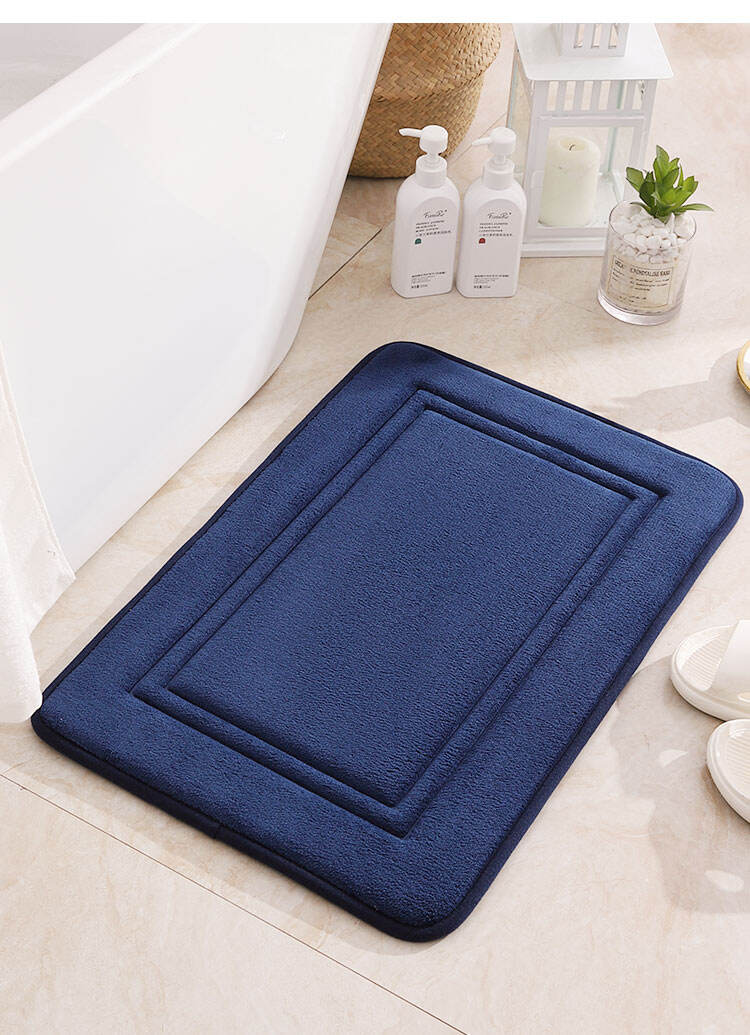 Cómoda alfombra de baño de espuma viscoelástica de terciopelo coral: alfombras de baño antideslizantes de alta absorción, alfombras de baño de felpa para baño, alfombras perfectas para dormitorio, sala de estar y más fabricación