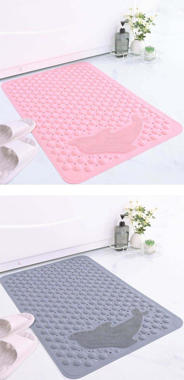 Anti-slip Bath Mat Non Toxic Shower Mats Machine Washable Bathtub Mat with Suction Cups and Drainage Holes details