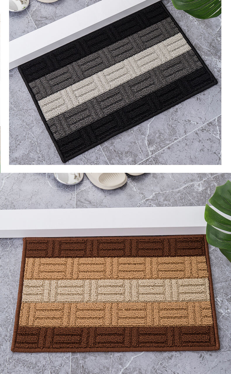 Dust Control Home 100% polyester Curly process floor mat TPR backing indoor and outdoor kitchen bathroom door mat details