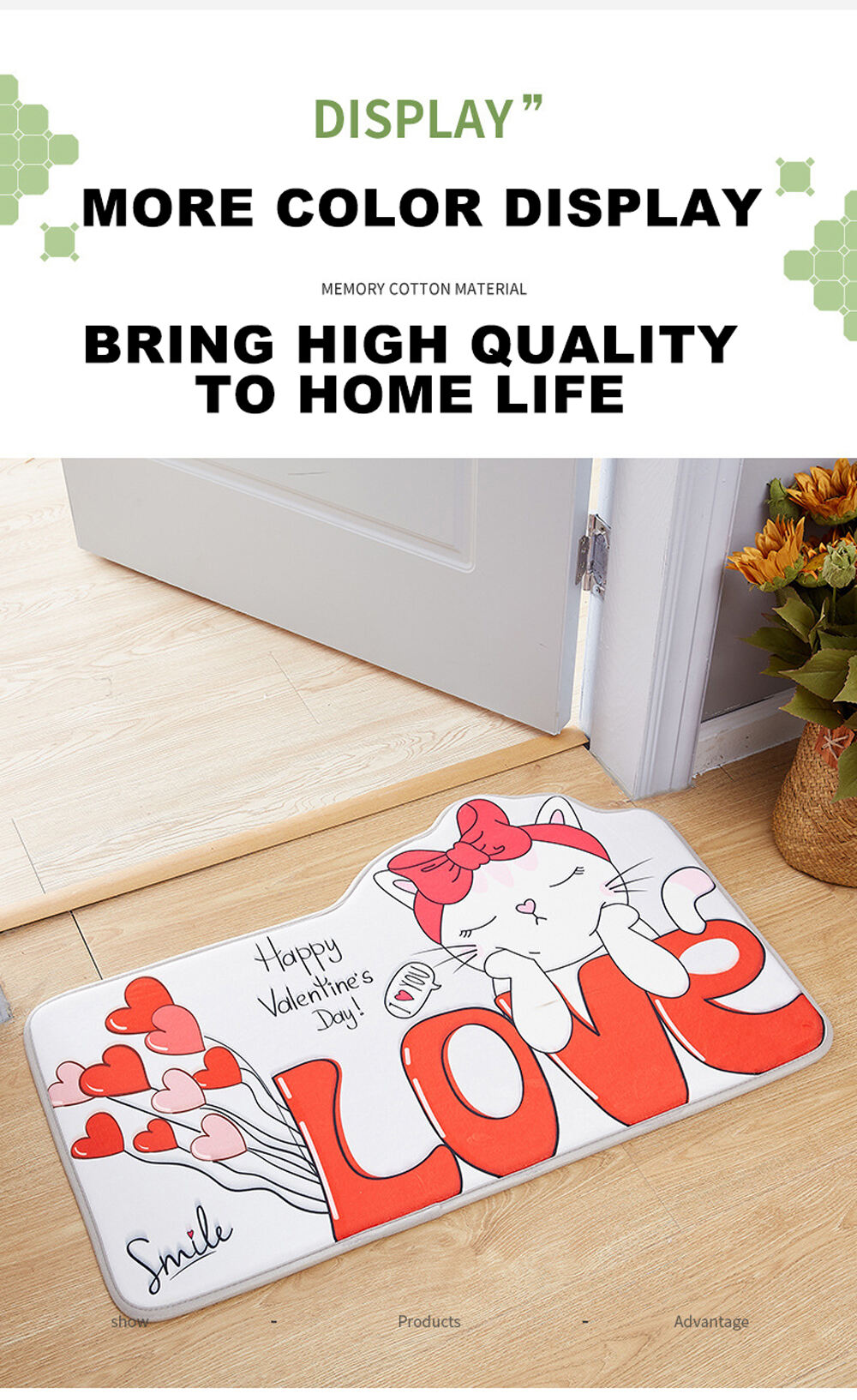 YFL Bathroom Floor Mat Non Slip Bathroom Rugs Quick Dry Bathroom Super Absorbent Anti Slip Memory Foam Bath Mat manufacture