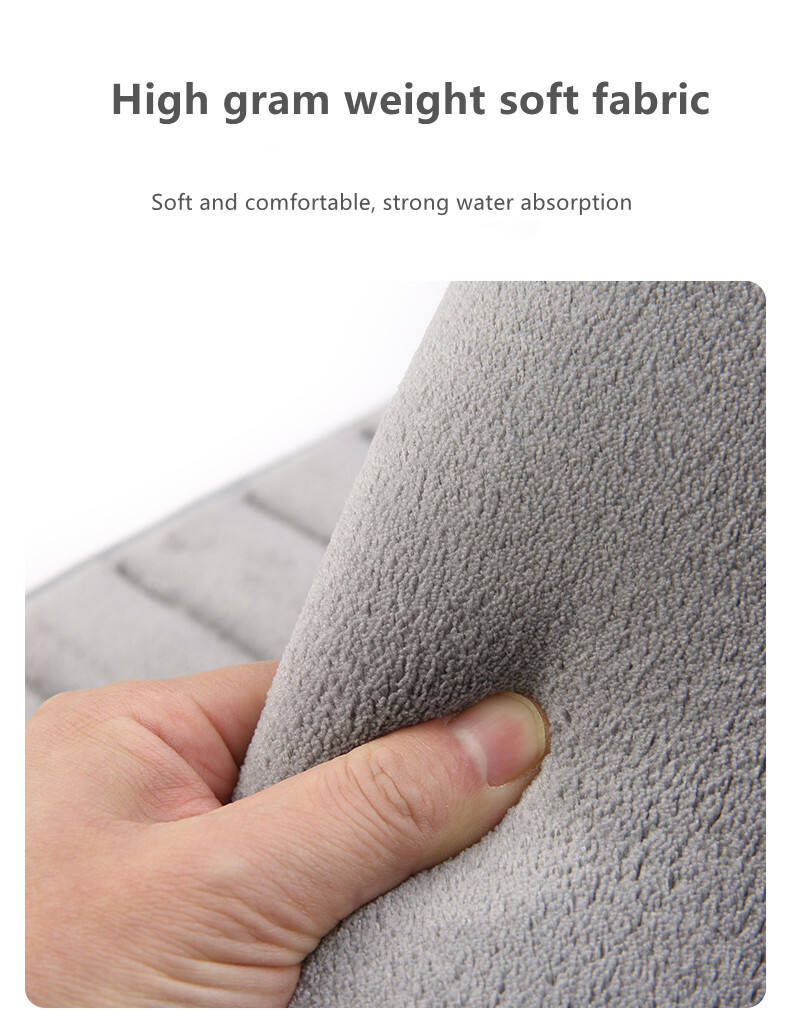 Popular High-Absorbency Memory Foam Bath Mat - Plush Bathroom Rugs and Mats for Enhanced Comfort, Ideal for Entrance, Bathroom, Living Room, and Kitchen, Soft and Non-Slip Floor Coverings manufacture