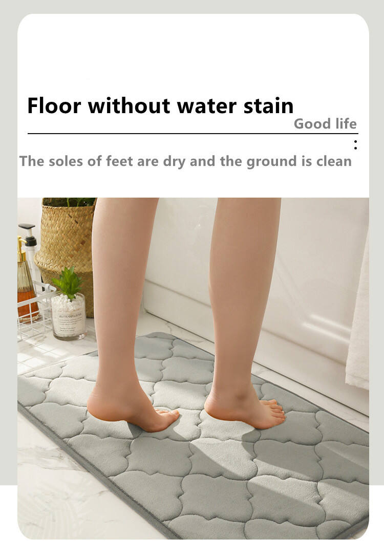 Environment Friendly Coral Velvet Non Slip Bathroom Mat Solid Color Indoor And Outdoor Doormat supplier