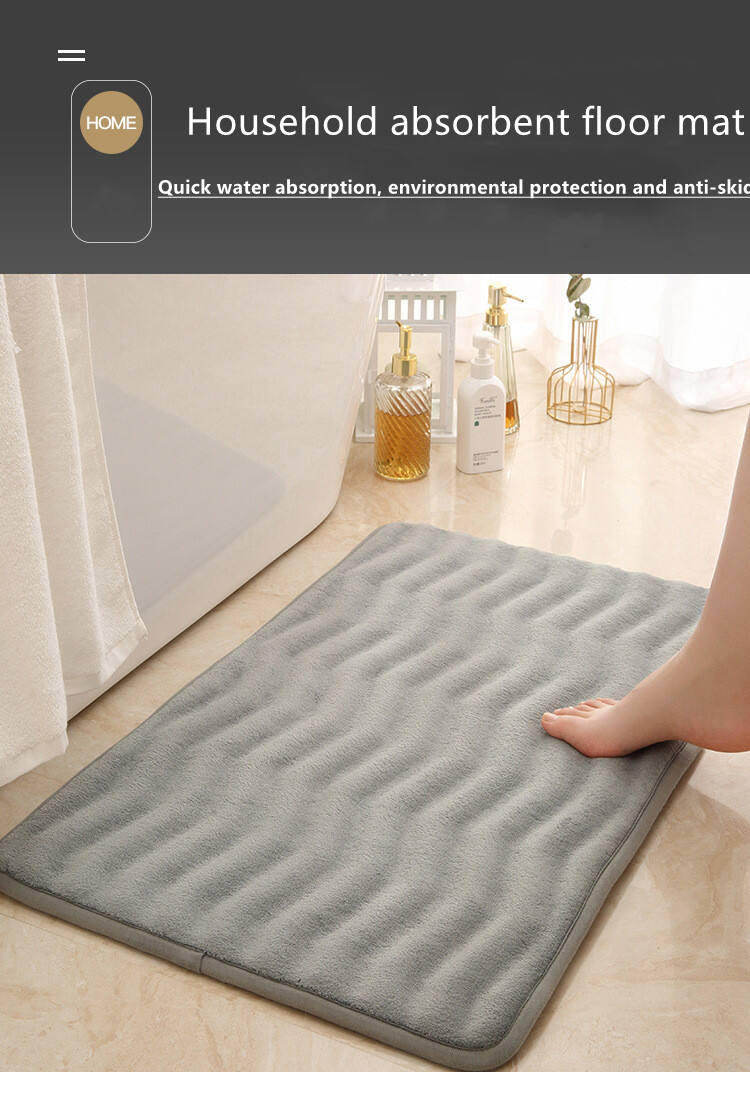 Memory Foam Bathroom Mat - Absorbent Non-Slip Bath Mat, Solid Color Bathroom Rugs and Bath Mats for Bathroom, Ideal for Bedroom and Living Room, Soft and Durable Bathroom Floor Mat supplier