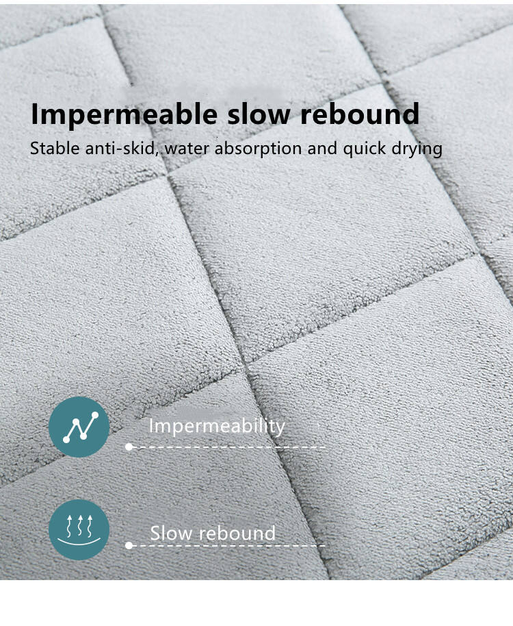 Customized Colors Memory Foam Bath Mat - Soft, Non-Slip, Super Absorbent Slow Rebound Bathroom Rugs and Mats for Home Use, Ideal for Bathroom, Kitchen, Bedroom, and Washable for Convenience supplier