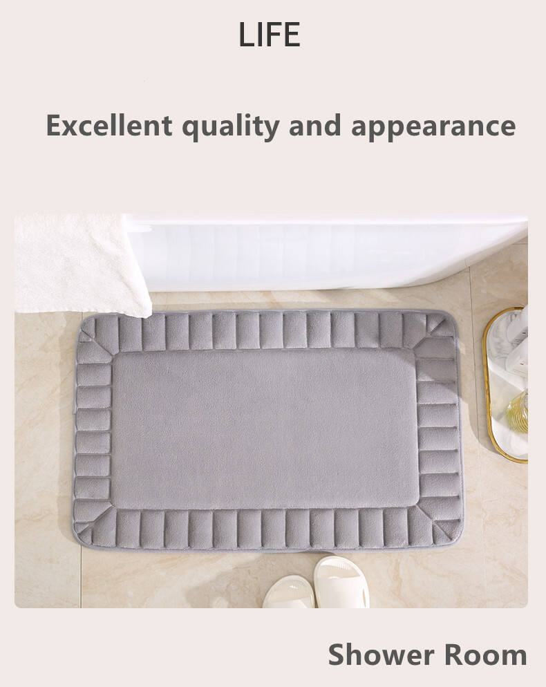 Popular High-Absorbency Memory Foam Bath Mat - Plush Bathroom Rugs and Mats for Enhanced Comfort, Ideal for Entrance, Bathroom, Living Room, and Kitchen, Soft and Non-Slip Floor Coverings details