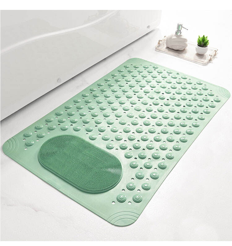 YFL Anti-Slip Massage Bathroom Bath Tub Mats with Suction Cup and Drain Hole Quick Drying Shower Floor Mat manufacture