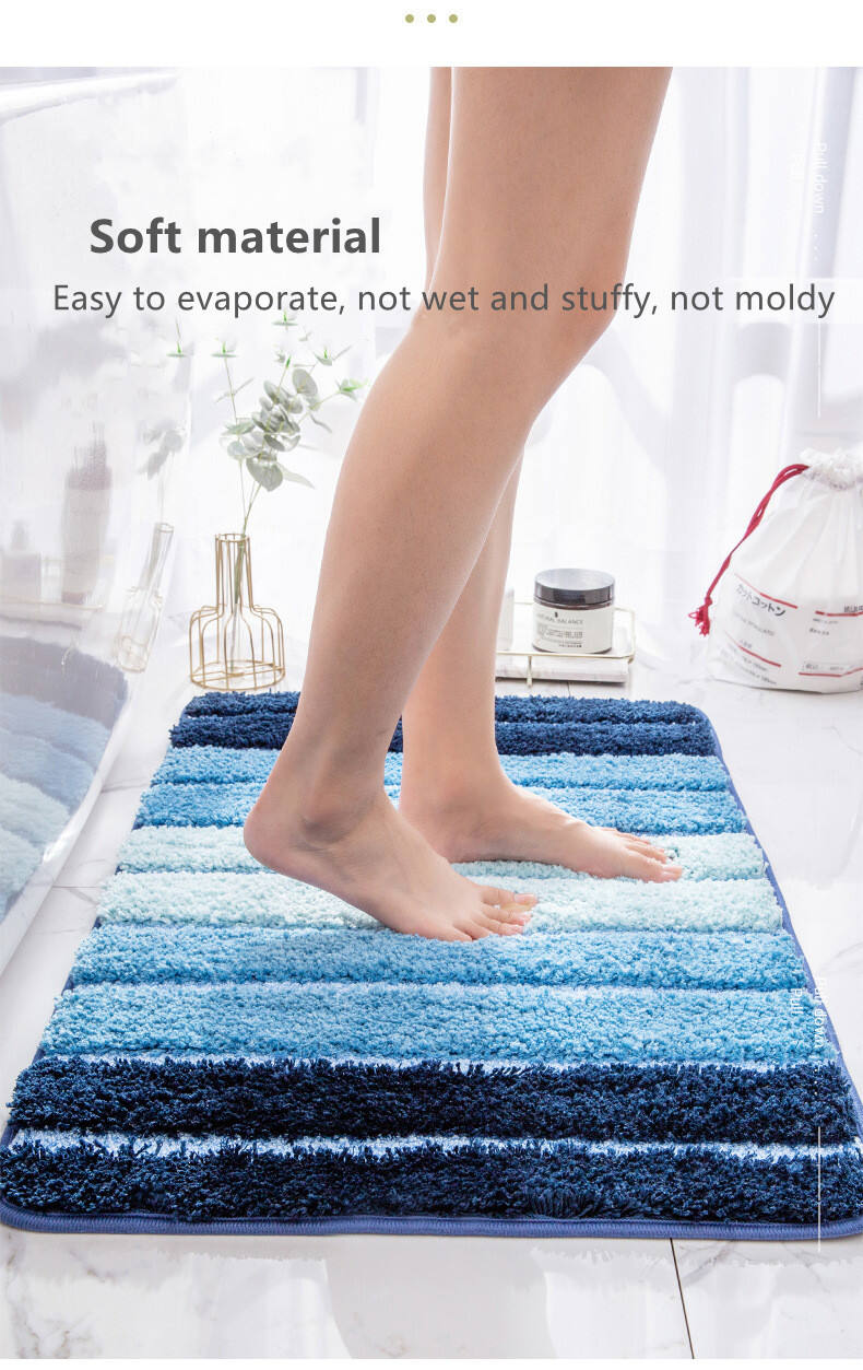 Best Selling Custom Stripe Non Slip Bath Mat Bedroom Living Room Floor Mat supplier