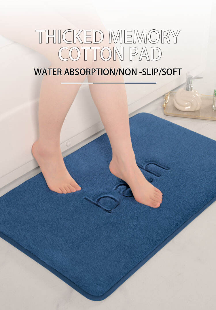 Low Price Memory Foam Non-Slip Bathroom Mat Extra Absorbent and Quick Dry Bath Mat Soft Luxury Hotel Door Carpet Shower Mat supplier