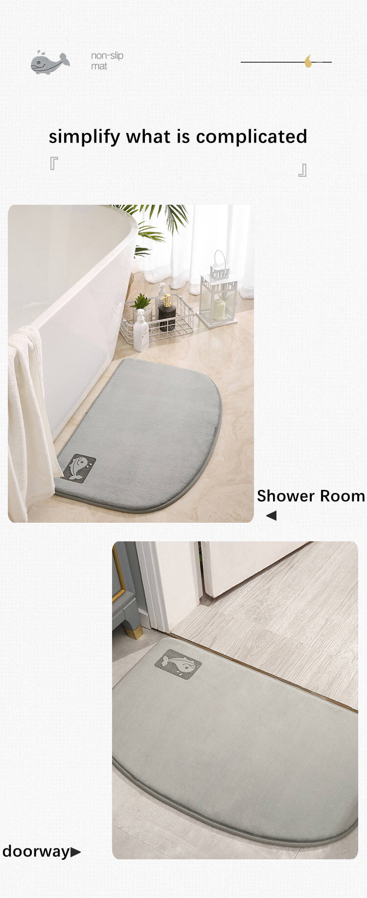 40*60cm Dirt Resistance Deluxe Memory Foam Mat Non-Slip Machine Washable Easy To Clean Up Quick Dry Bath Mat details