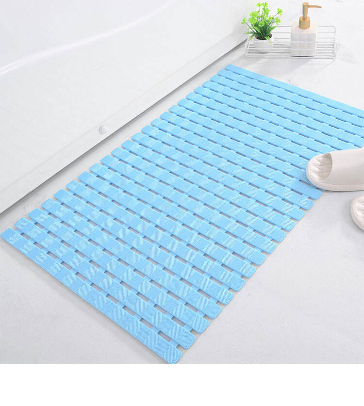 YFL Rectangle Shape High Quality Fashion Waterproof Non Slip PVC Bath Tub Suction Cups Square Shower Mat manufacture