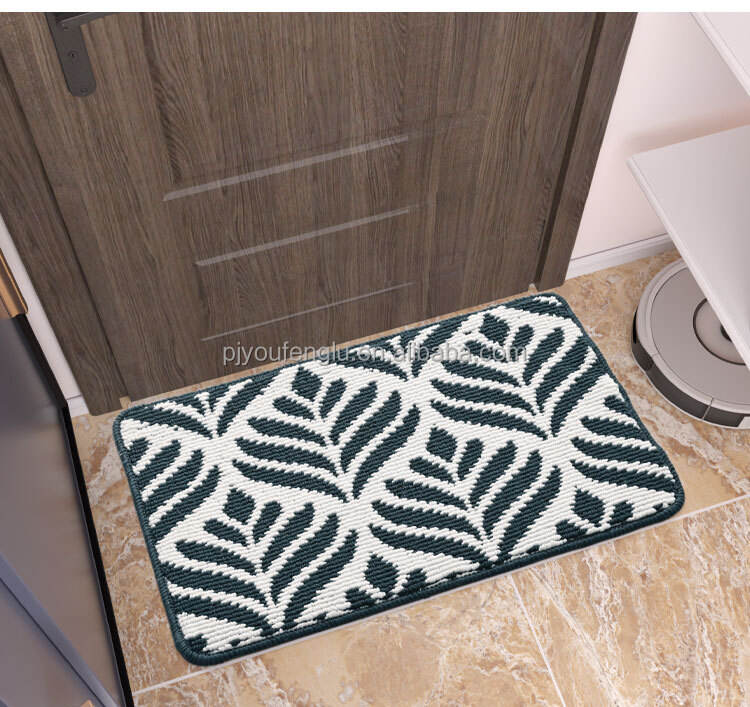 2023 YFL New Design floor mat anti slip mat carpet Home Front Door mat TPR Rubber Outdoor Coir Doormat details